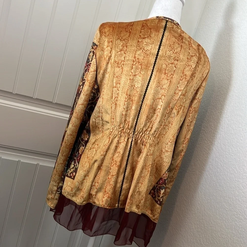 Velvet multicolored‎ cardigan